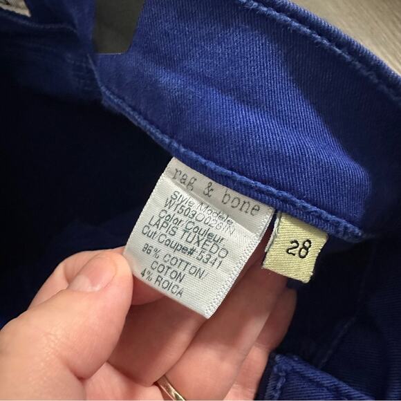 Rag & Bone for Intermix Limited Edition Lapis Tuxedo Royal Blue Legging Jeans 28 - Picture 8 of 12